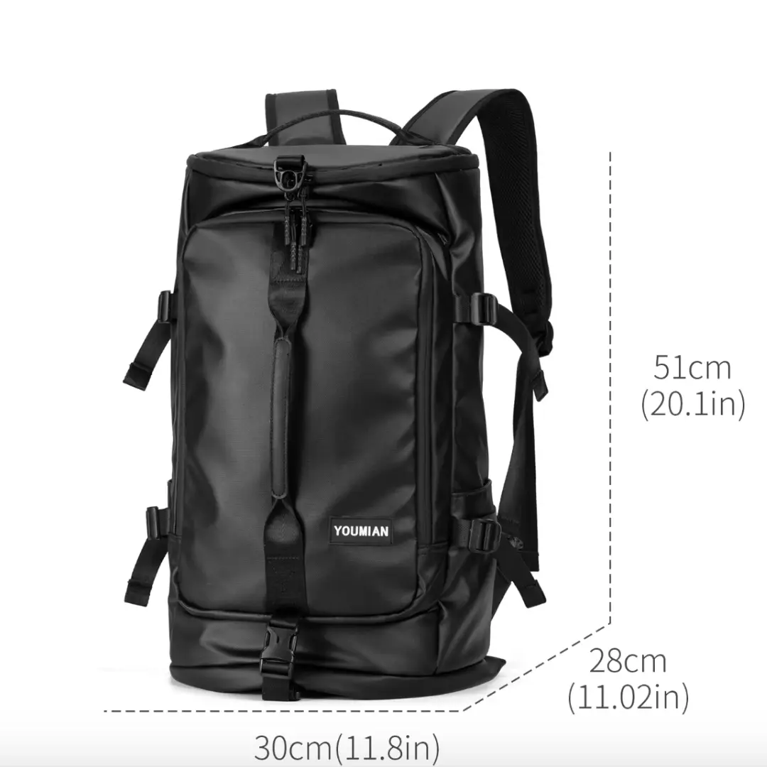 Sac à dos noir grande capacité, étanche de 40L - Havresacs - HavreS