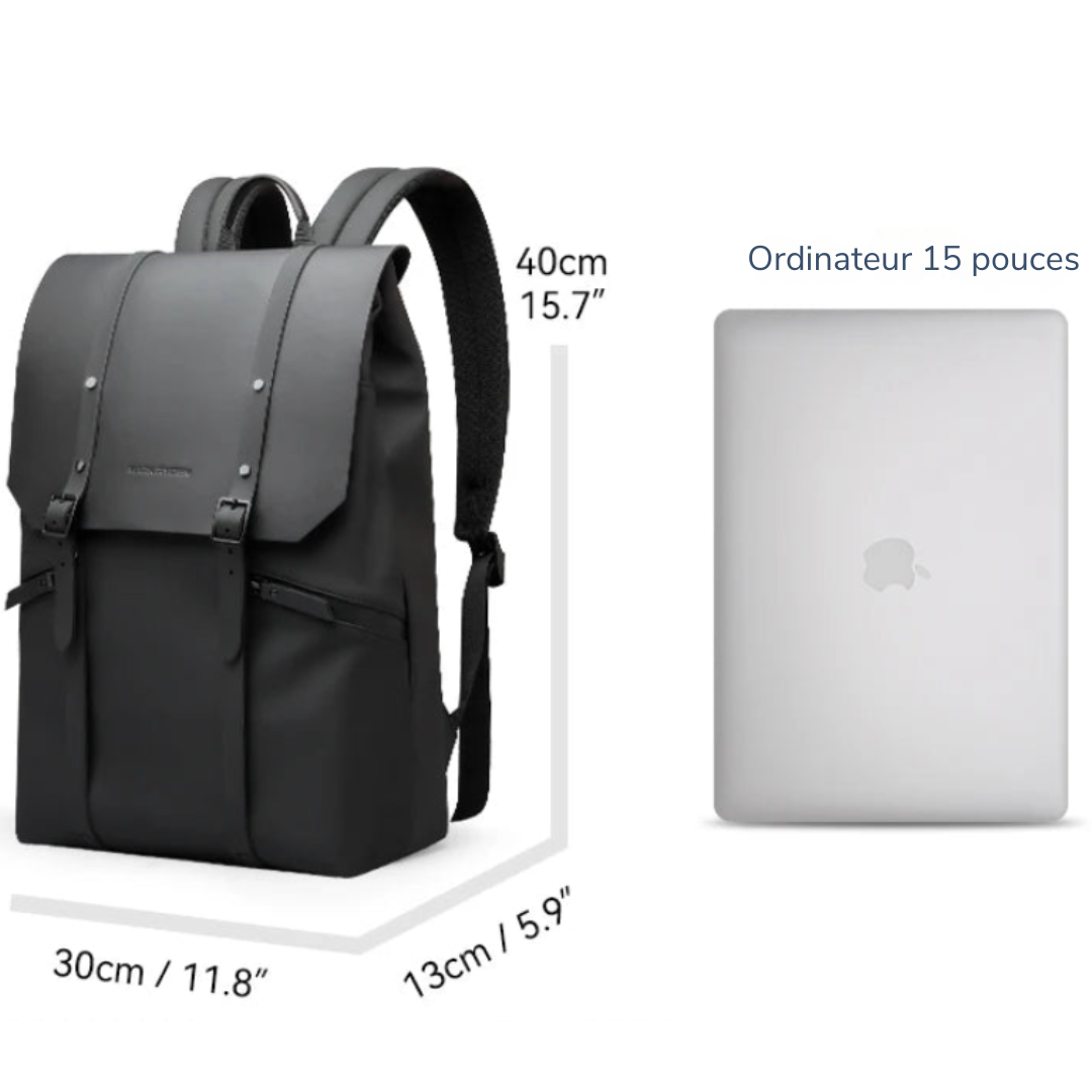 Sac à dos urbain homme léger étanche, poche pc 15" - Havresacs