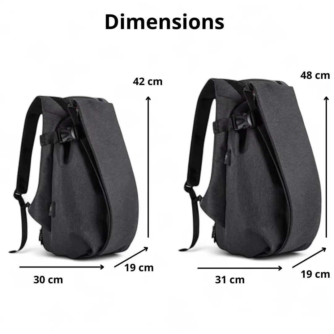 Sac à dos étanche antivol connecté – TechNomad+ – Havresacs HavreSacs