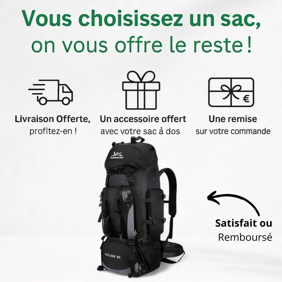 Sac de trekking et camping imperméable de 90L - Havresacs - HavreS
