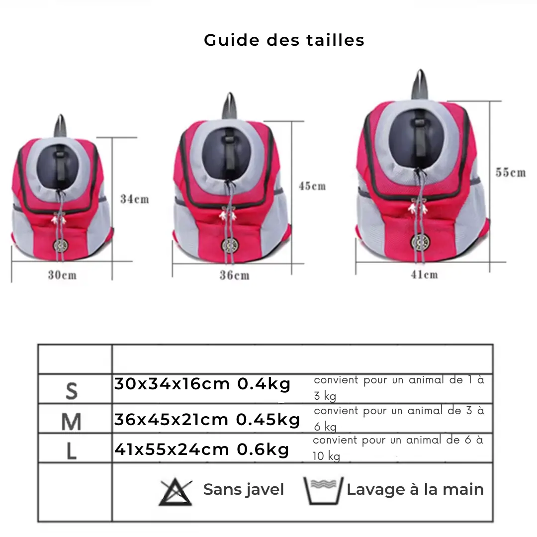 Sac à dos pour transport chien de 10kg - Havresacs - HavreS
