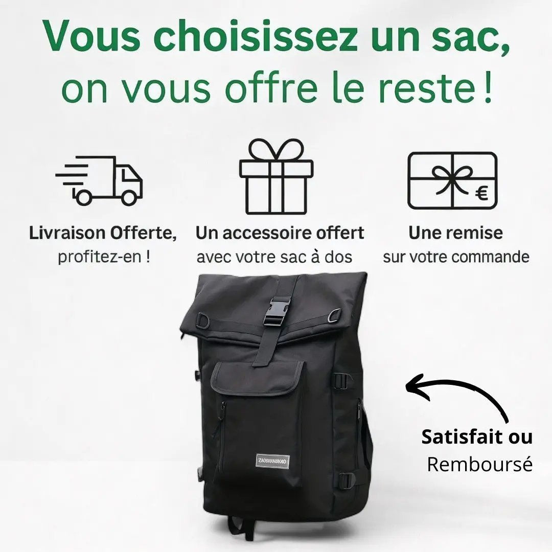 Sac à dos tendance noir idéal en voyage homme et femme – Havresacs - HavreS