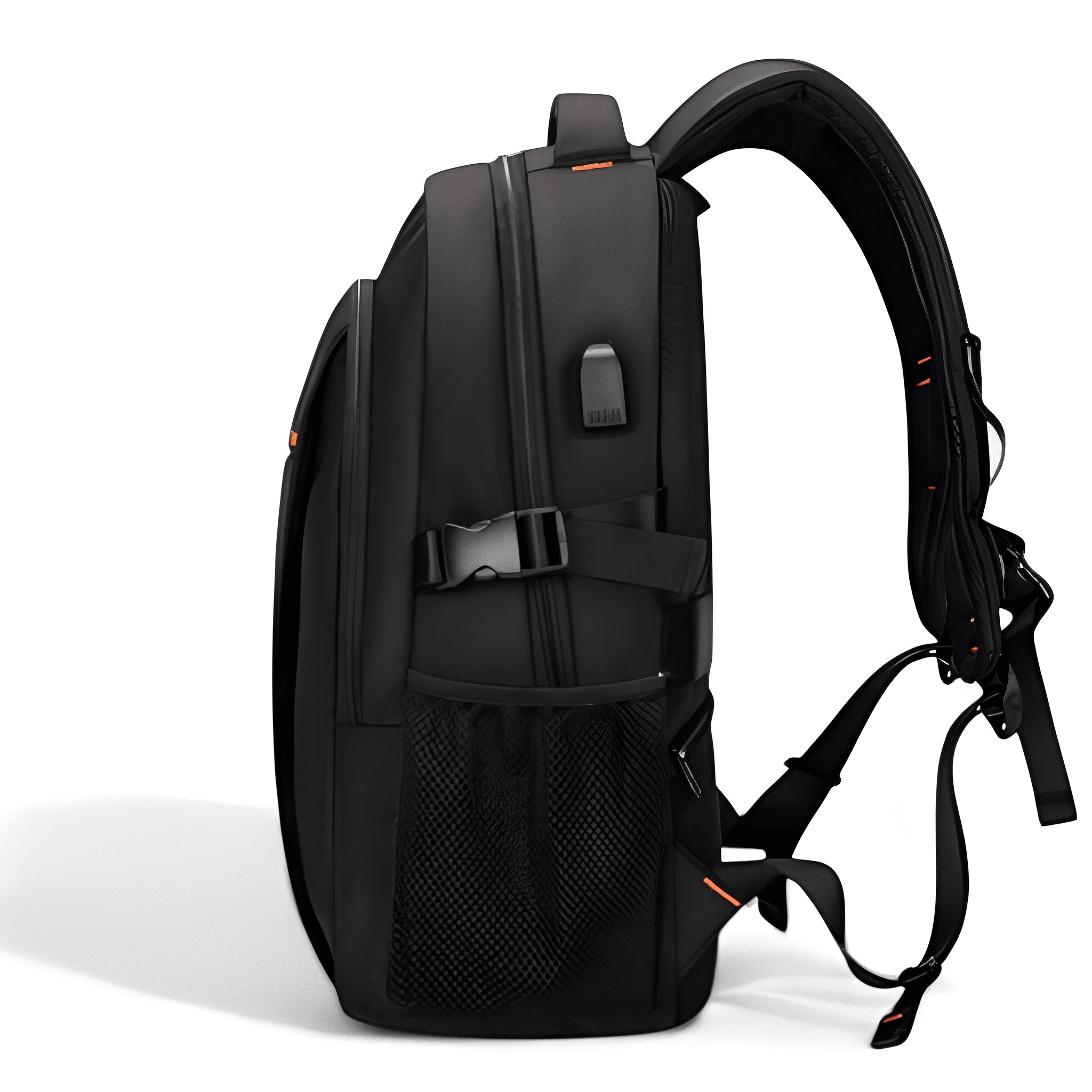 Sac à dos voyage noir de 30L – Étanche, Connecté & PC 15,6"