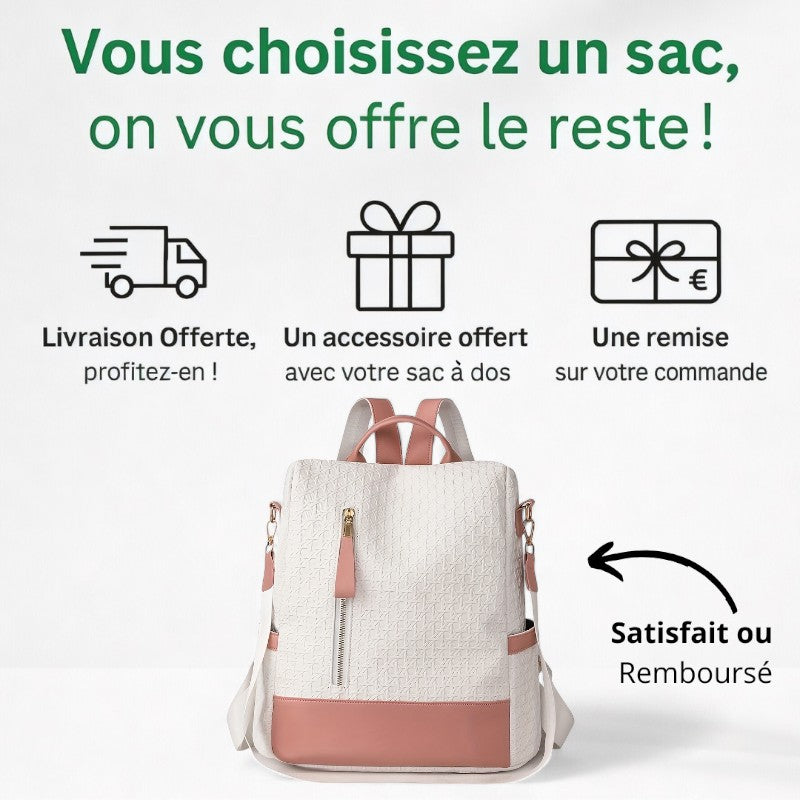 Sac à Dos Femme 2 en 1 Anti-Vol 20L – ColorBlockChic – Havresacs