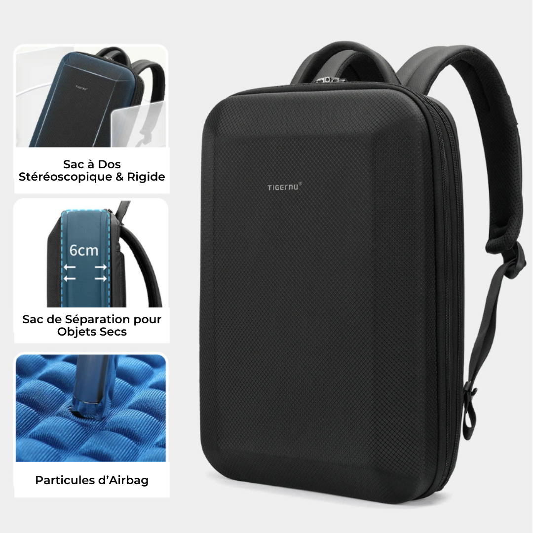Sac à dos noir de 20 litres sécurisé – Tigernu – Havresacs