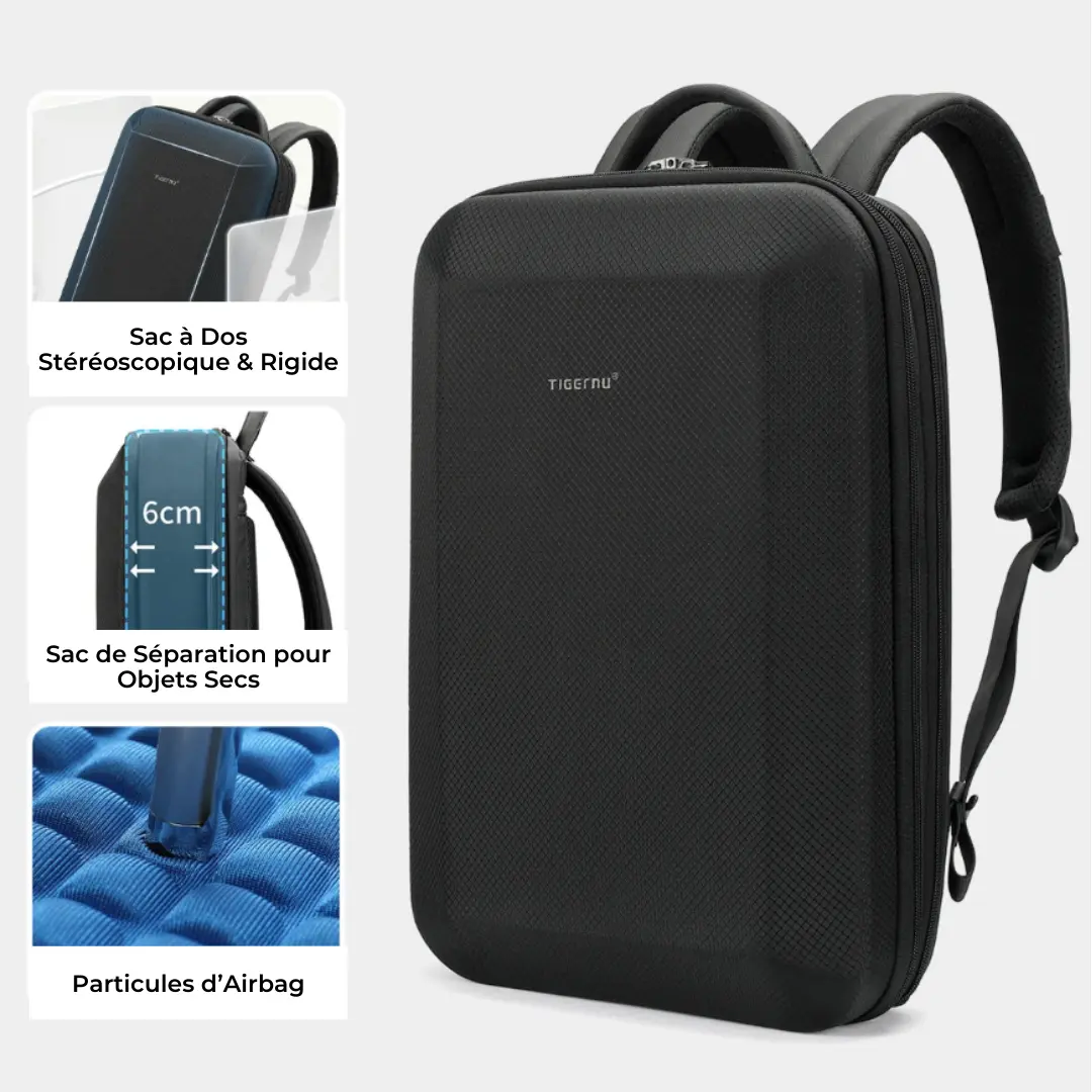 Sac à dos noir de 20 litres sécurisé, pour homme et femme – Havresacs - HavreS