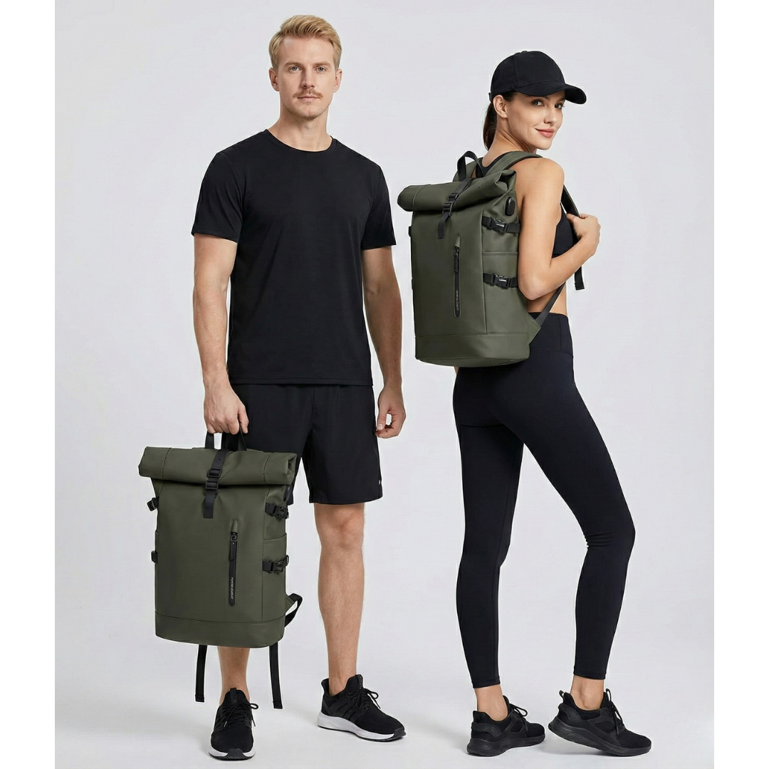 Sac à dos Roll Top Étanche 20L - PC 15.6" voyage & travail - HavreS