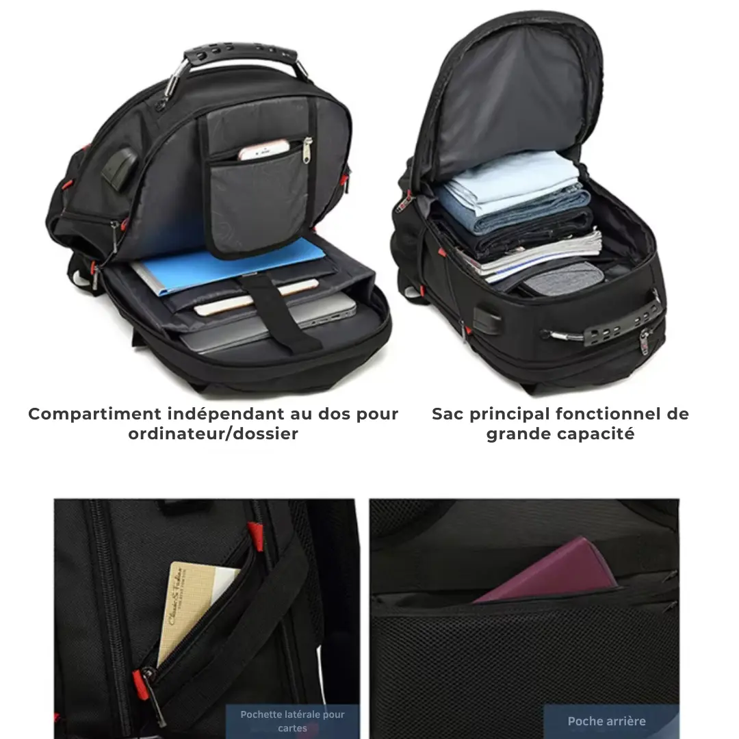 Sac à dos grande capacité 30L-80L – Voyage, PC 17 pouces – Havresacs - HavreS