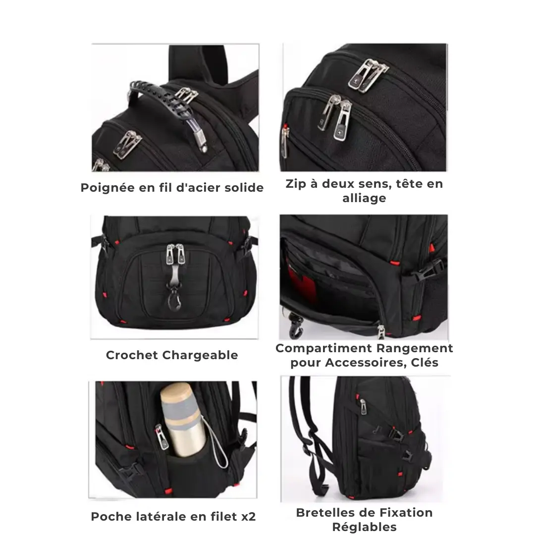 Sac à dos grande capacité 30L-80L – Voyage, PC 17 pouces – Havresacs - HavreS