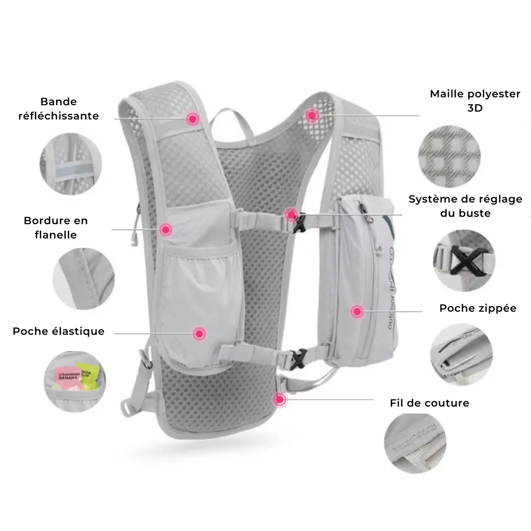 Sac à dos d'hydratation trail running de 5L - Havresacs - HavreS