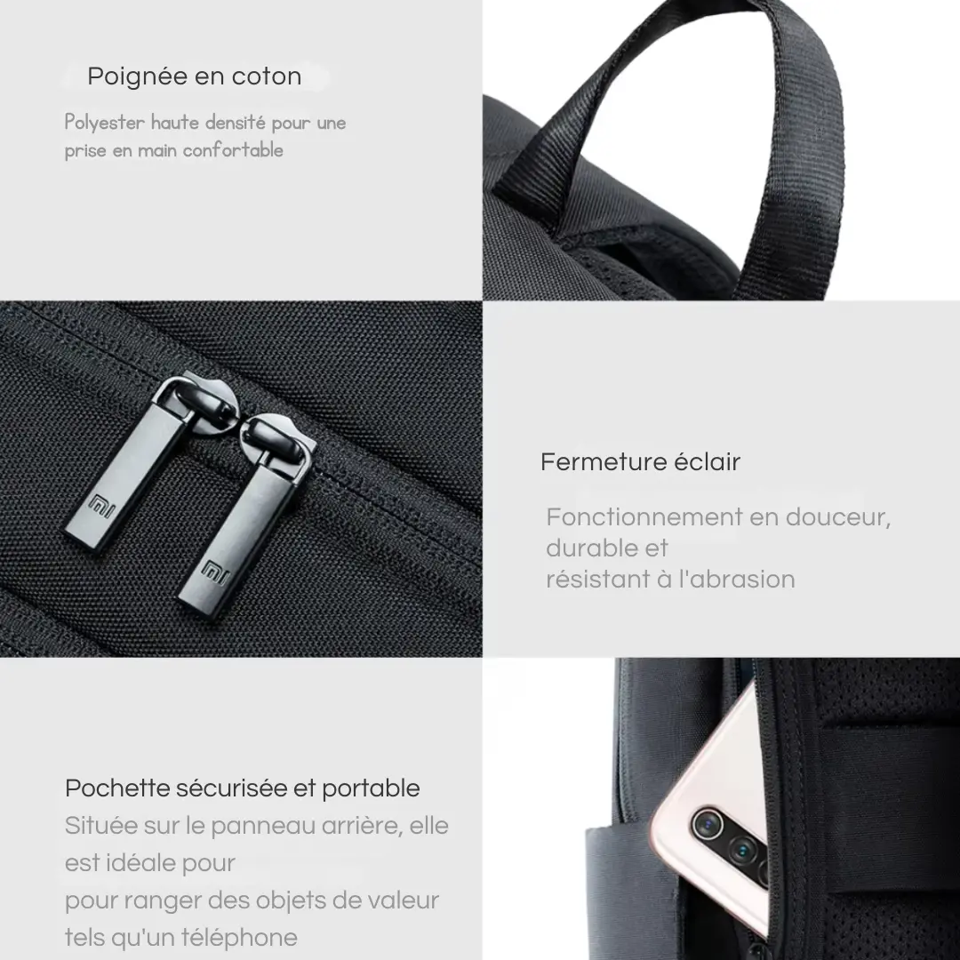 Sac à dos noir homme et femme, imperméable et plus de 20L – Havresacs - HavreS