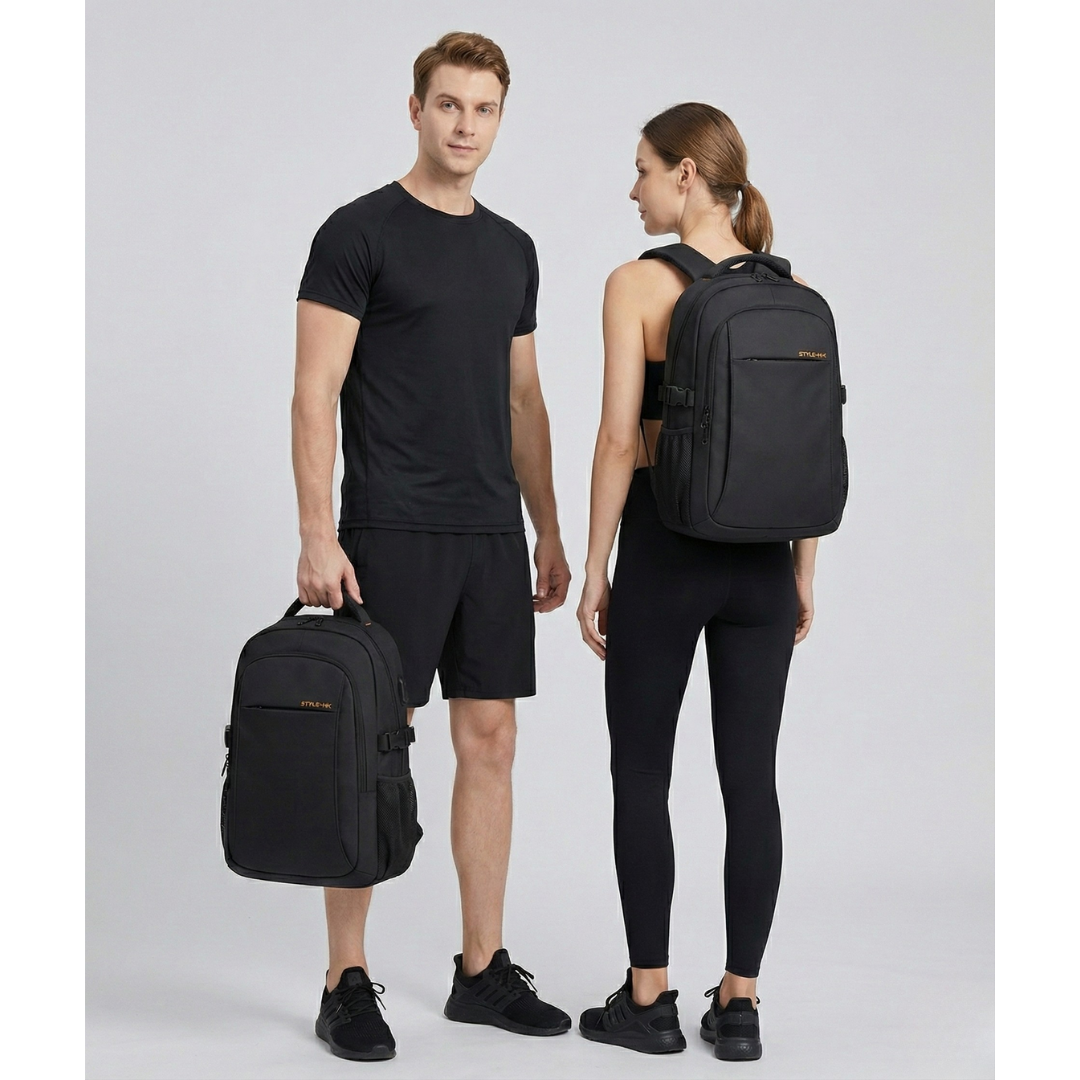 Sac à dos imperméable noir de 30L, idéal voyage et avion - Havresacs