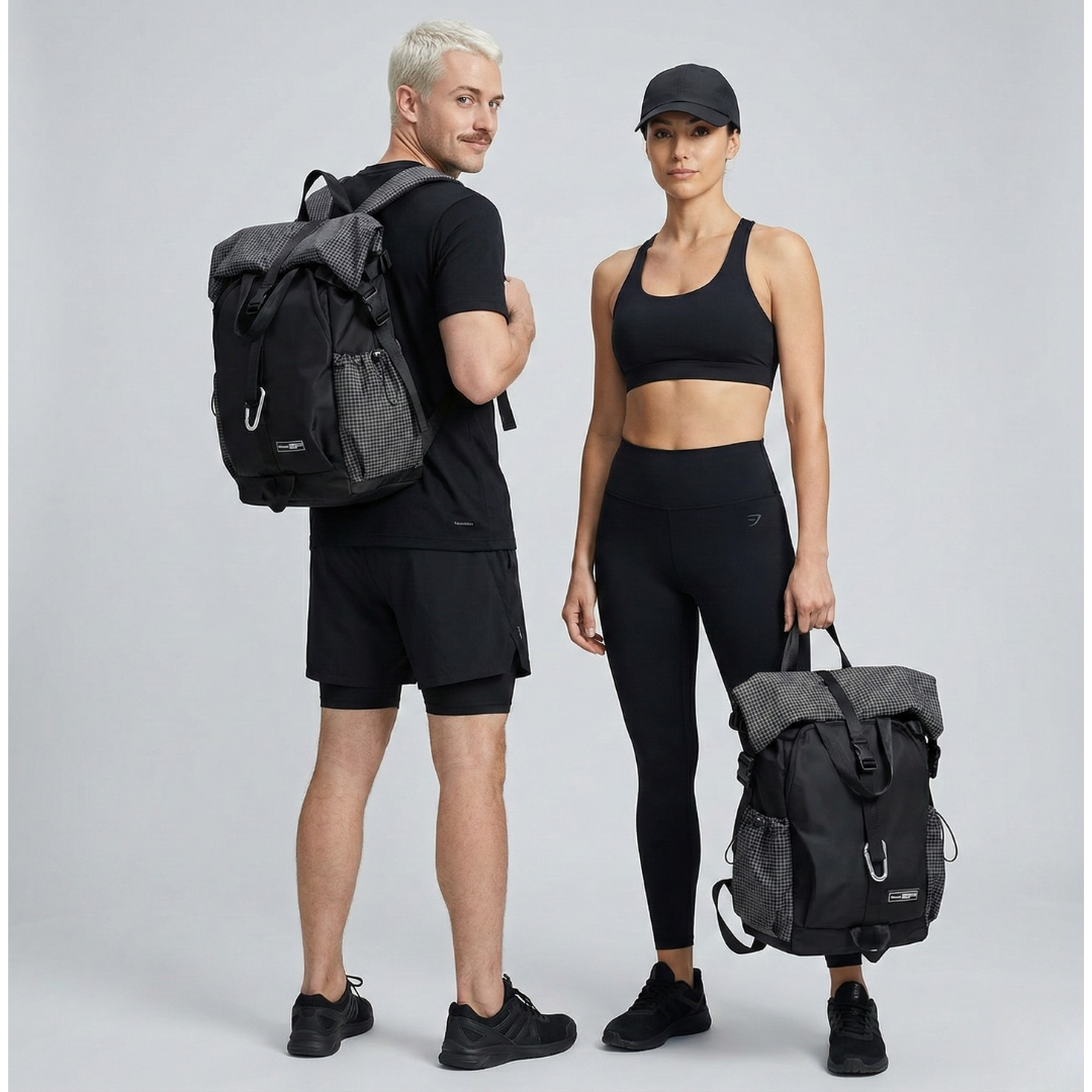 Sac à dos extensible noir de 20 litres étanche et léger – Havresacs