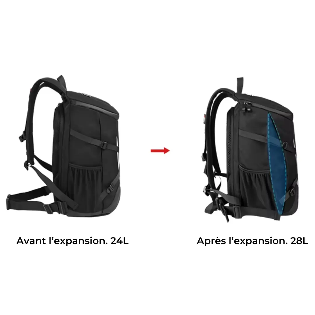 Sac à dos moto étanche extensible de 24L à 28L - Havresacs - HavreS