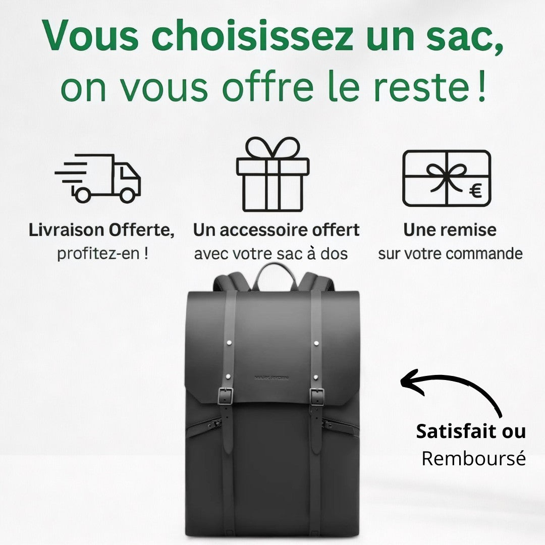 Sac à dos urbain homme léger étanche, poche pc 15" - Havresacs