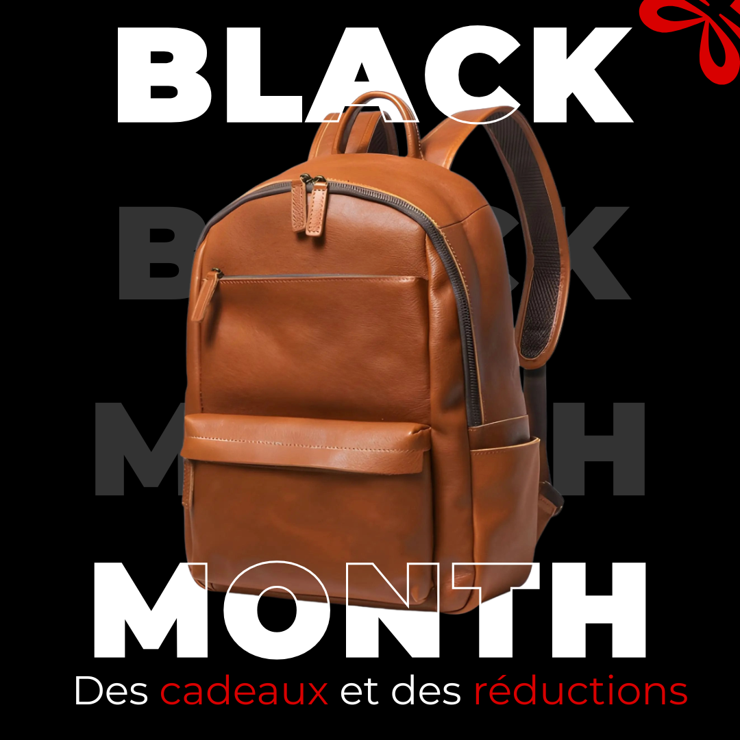 Sac à dos vintage en cuir véritable 18L. Compatible Ordi 14’’