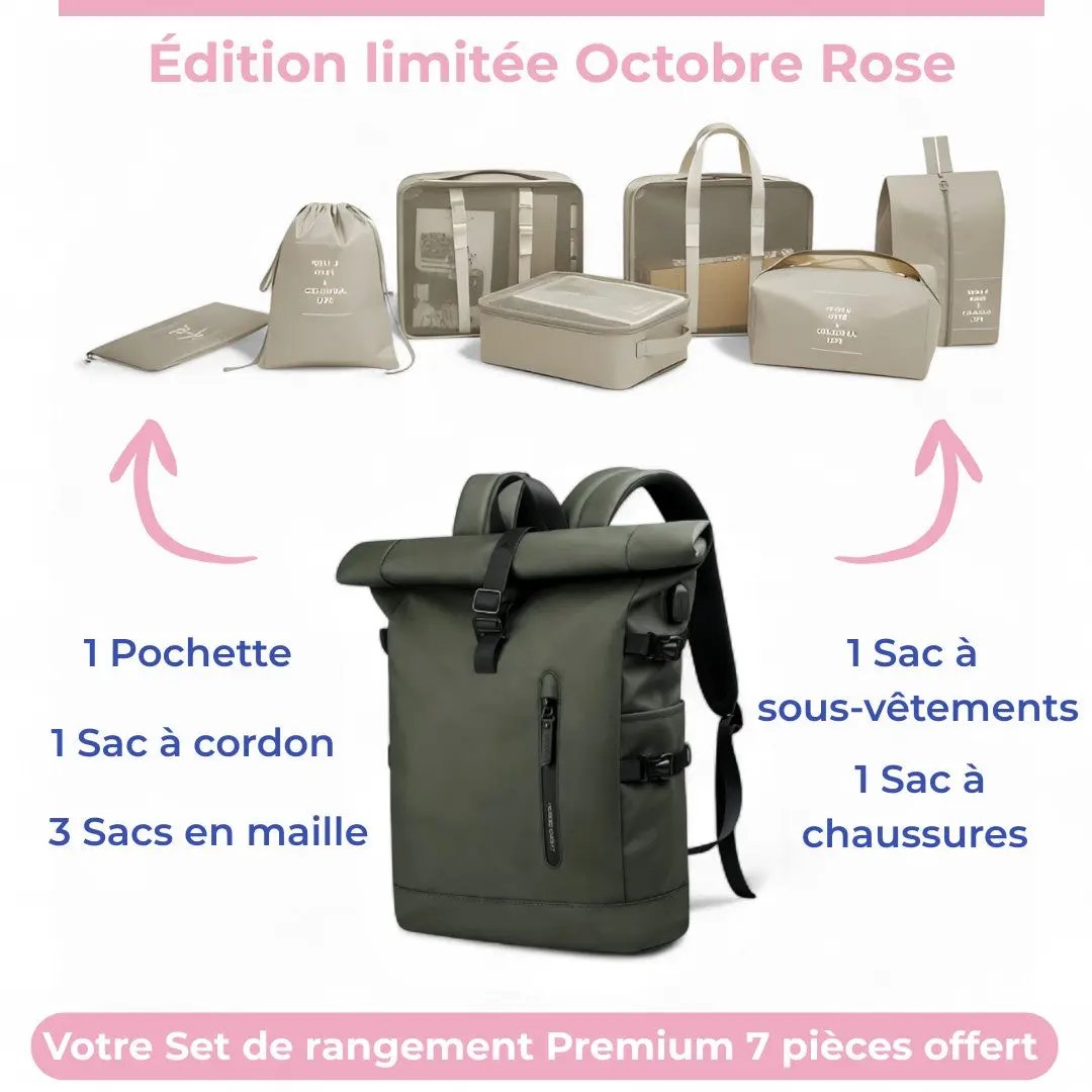 Sac à dos Roll Top waterproof avec USB – Urban Flex – Havresacs - HavreS