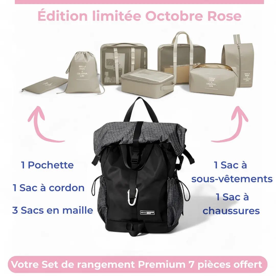Sac à dos extensible noir de 20 litres étanche et léger – Havresacs - HavreS