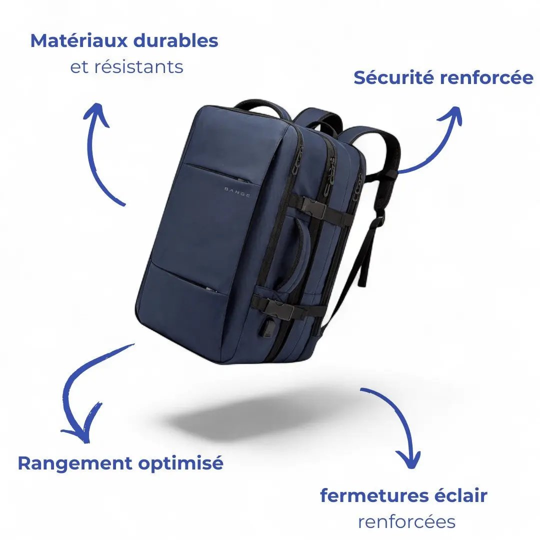 Sac à dos voyage extensible 22L→37L | USB, étanche, 17,3" Havresacs HavreSacs