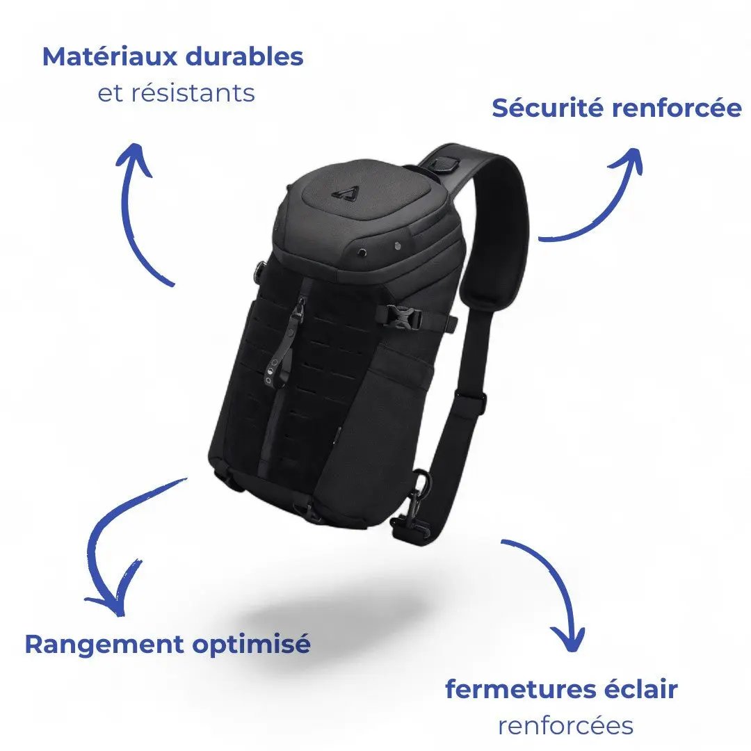 Sac à dos bandoulière homme de 14L, étanche antivol USB - Havresacs - HavreS