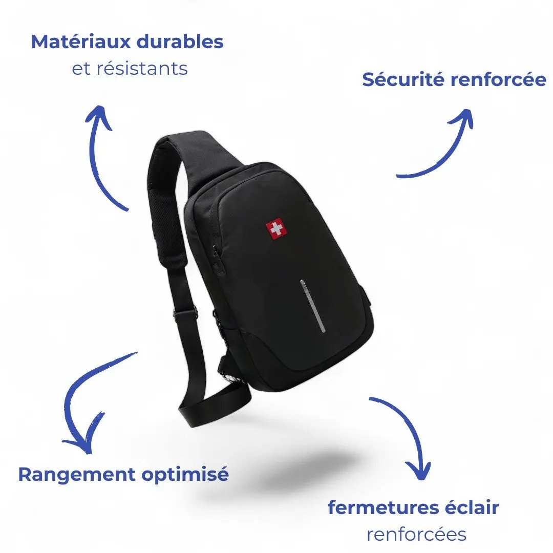 Sac bandoulière homme imperméable de 6 litres, antivol – Havresacs - HavreS