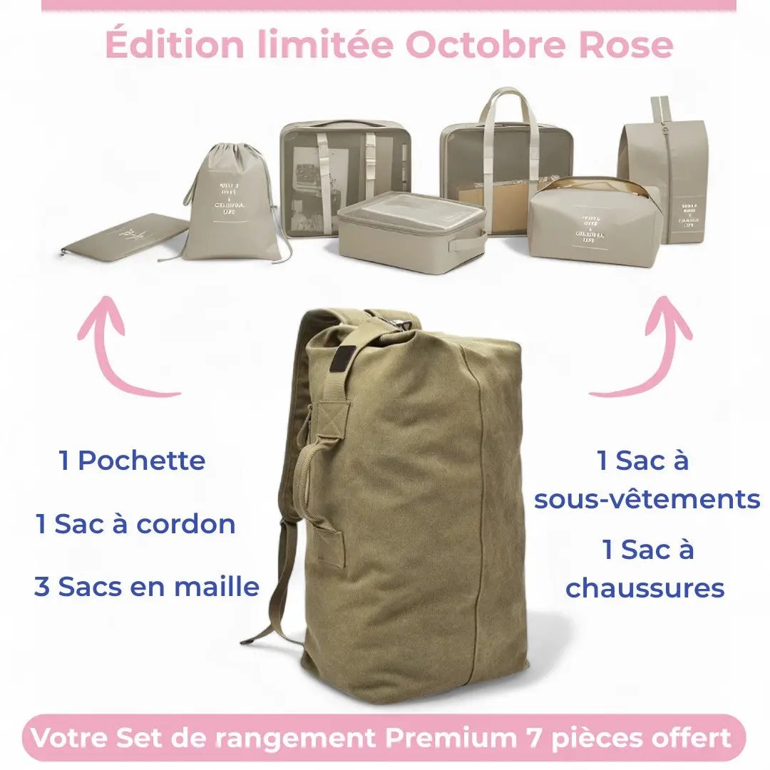 Sac à dos toile homme militaire, grande capacité  - Havresacs - HavreS