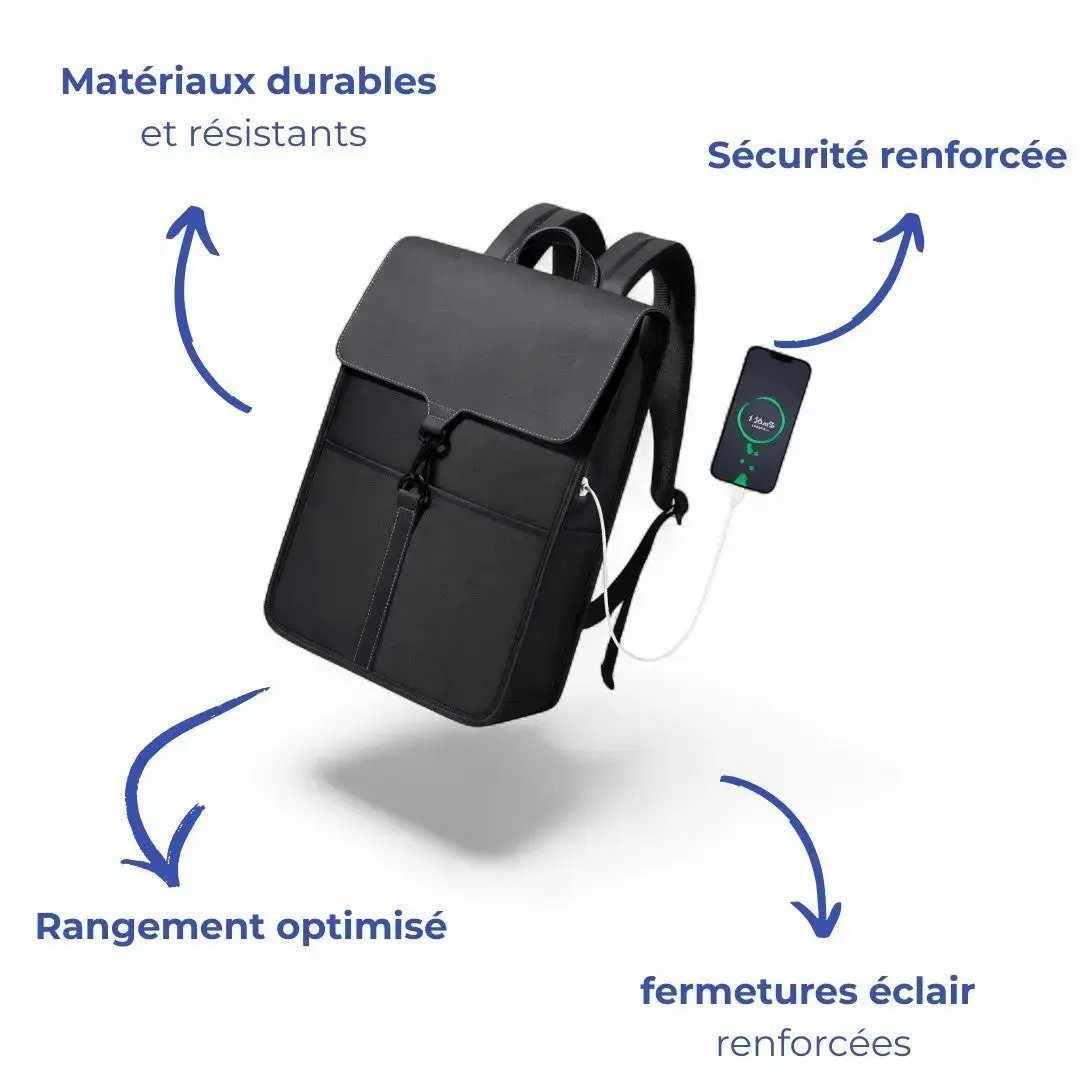 Sac à dos imperméable de voyage, poche PC 15 pouces - Havresacs - HavreS