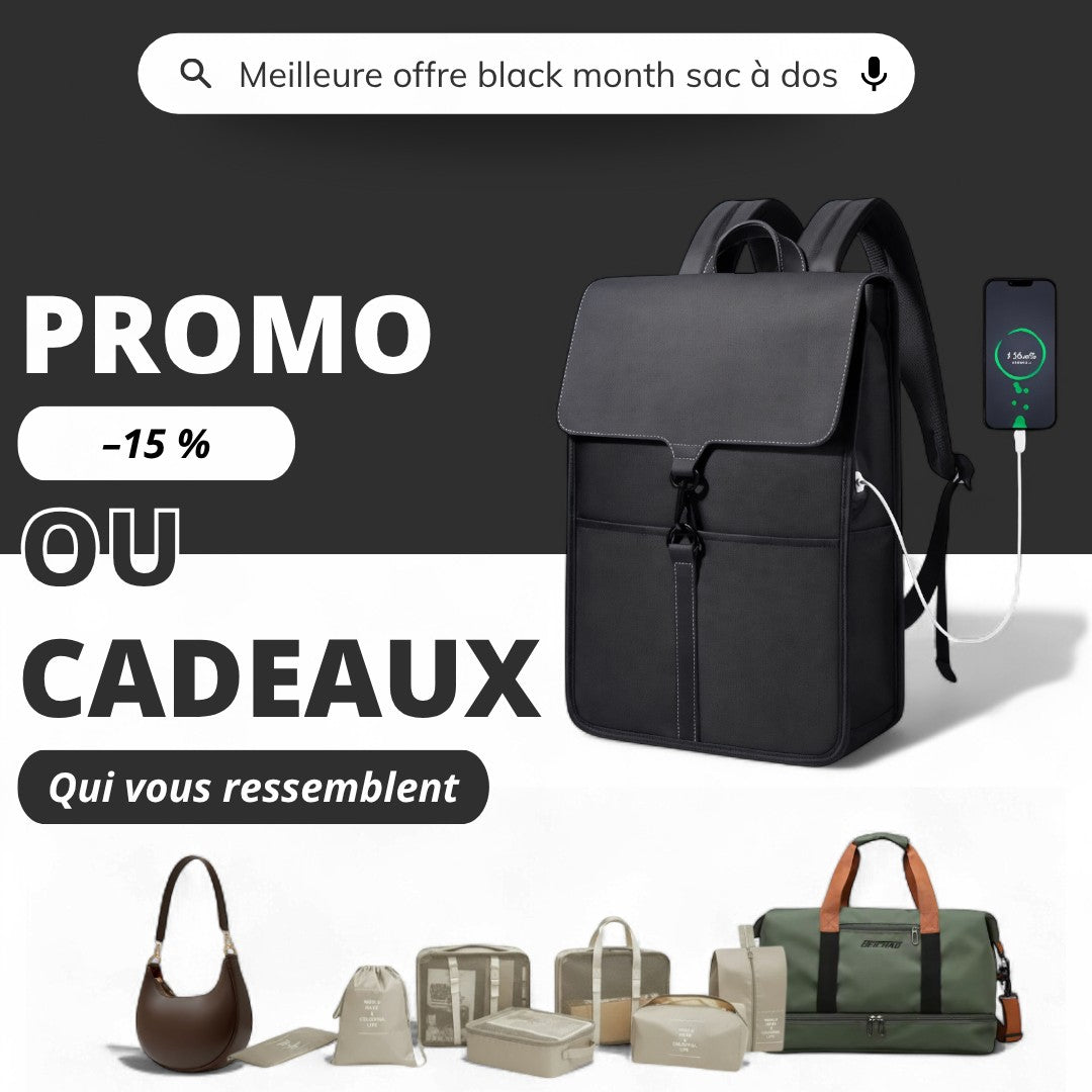 Sac à dos urbain tendance avec poche ordinateur 15 pouces - Havresacs