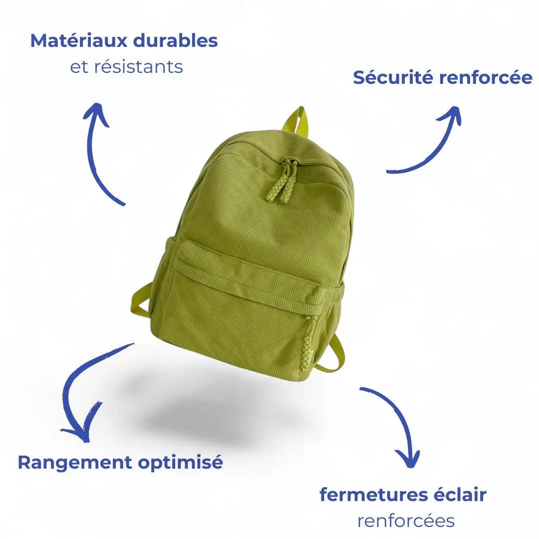 Sac à dos femme velours de 15 litres, élégant et léger – Havresacs - HavreS