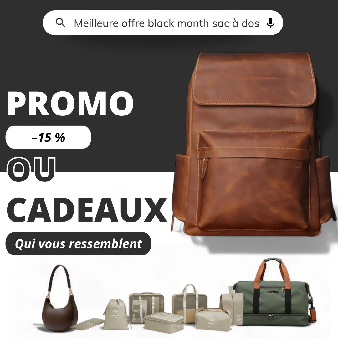 Sac à Dos Cuir Véritable Vintage 15.6’’ Élégant – 20L | Havresacs