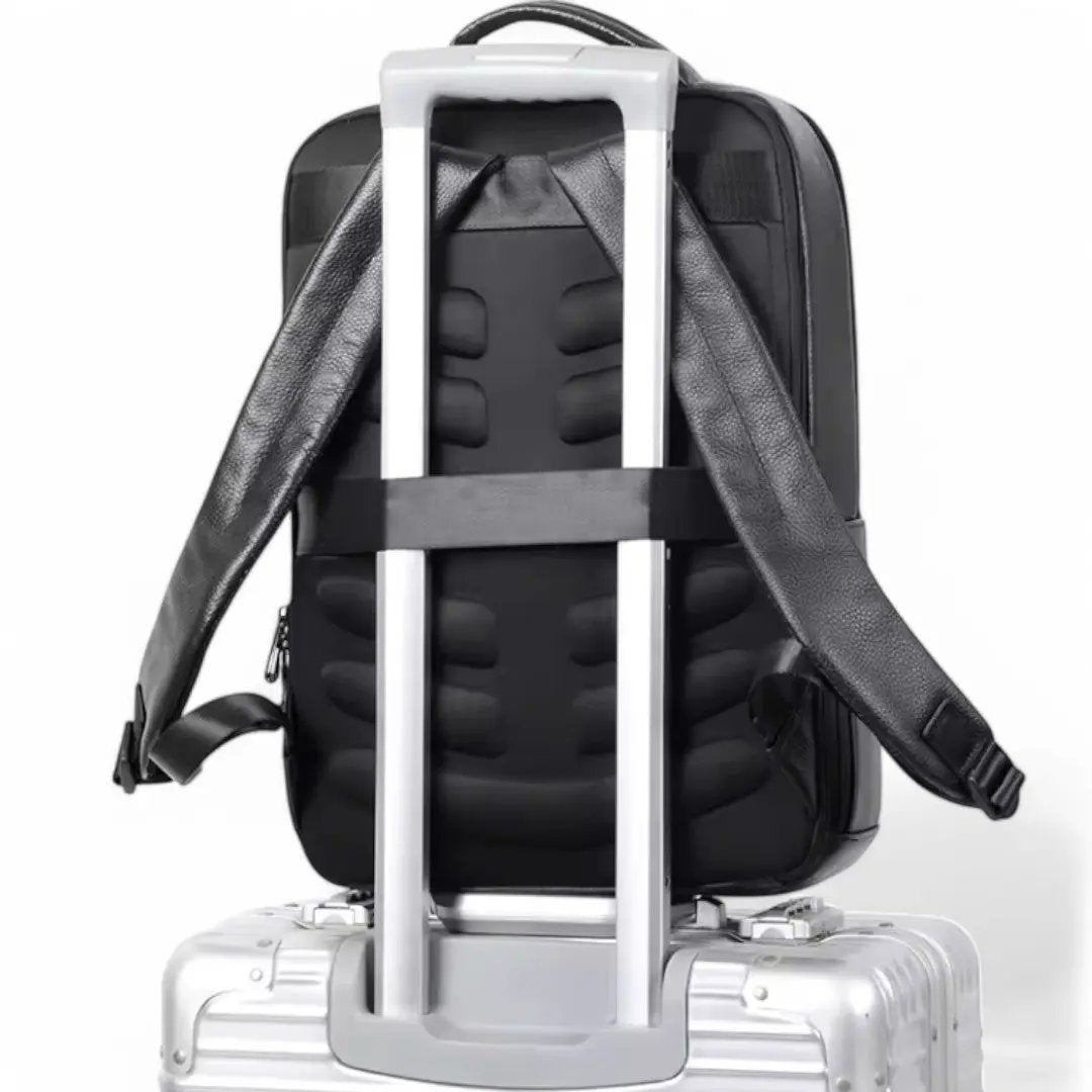 Sac à dos en cuir noir, urbain et élégant - Homme/Femme - Havresacs - HavreS