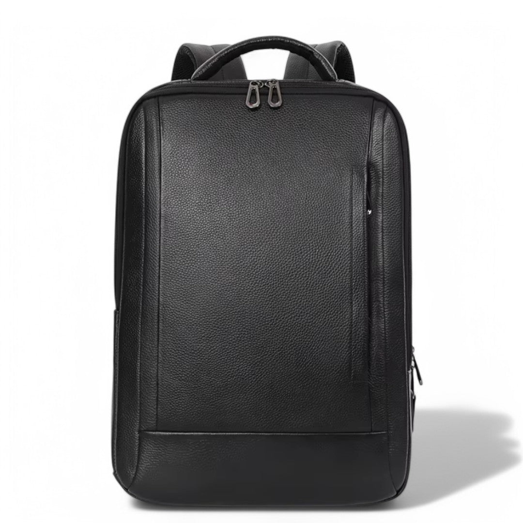 Sac à dos en cuir noir, urbain/élégant - Homme/Femme - Havresacs