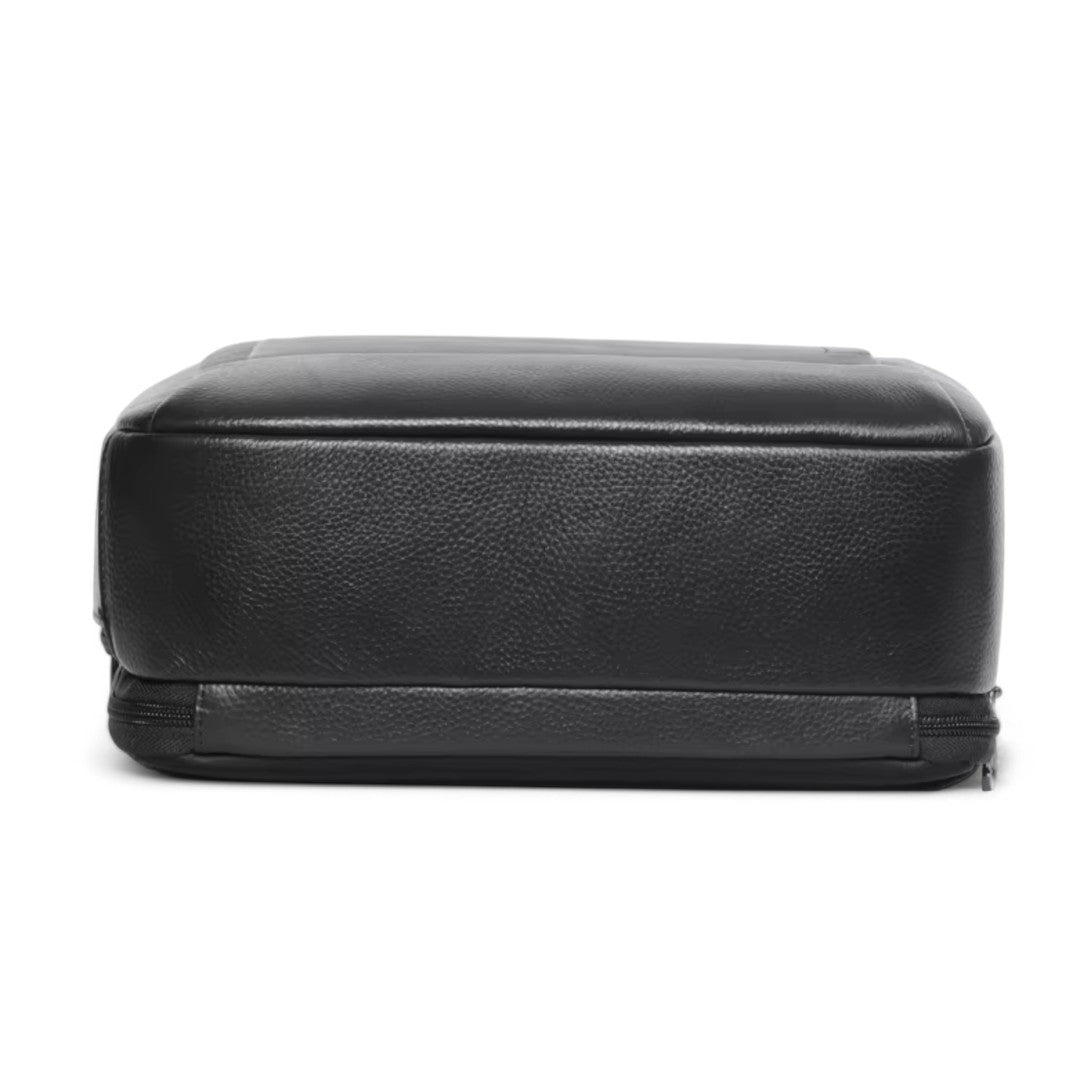 Sac à dos en cuir noir, urbain/élégant - Homme/Femme - Havresacs