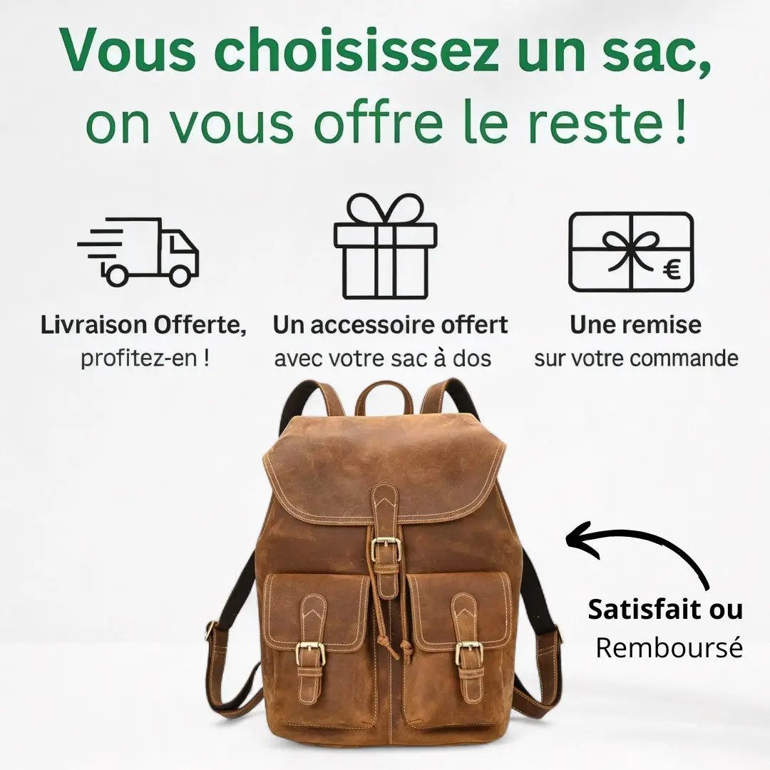 Sac à dos en cuir pour homme élégant, pc 15 pouces – Havresacs - HavreS