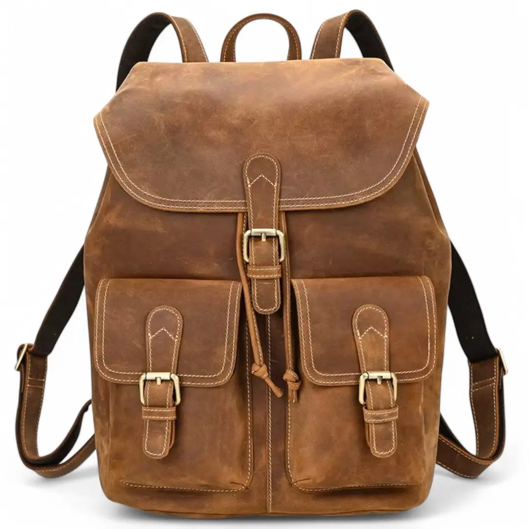 Sac à dos en cuir pour homme élégant, pc 15 pouces – Havresacs - HavreS