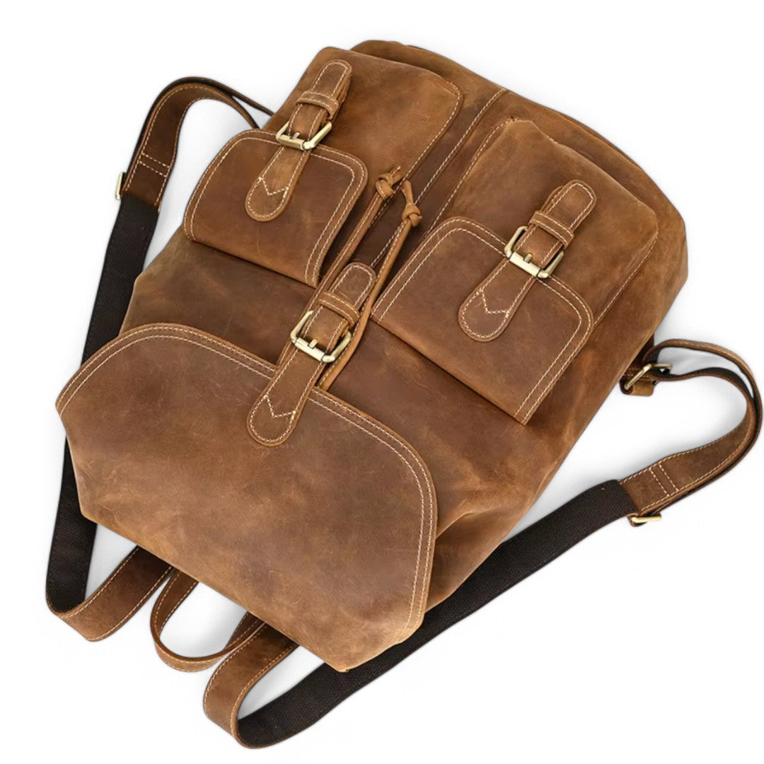 Sac à dos en cuir pour homme élégant - NomadCrafter - Havresacs