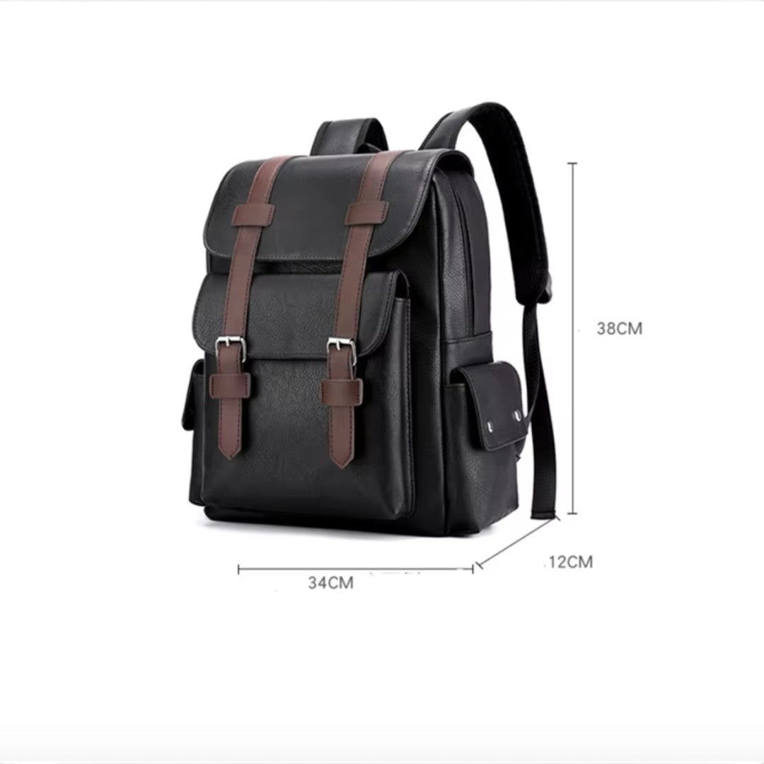 Sac à dos homme tendance en simili cuir 20L – CasualPro – Havresacs