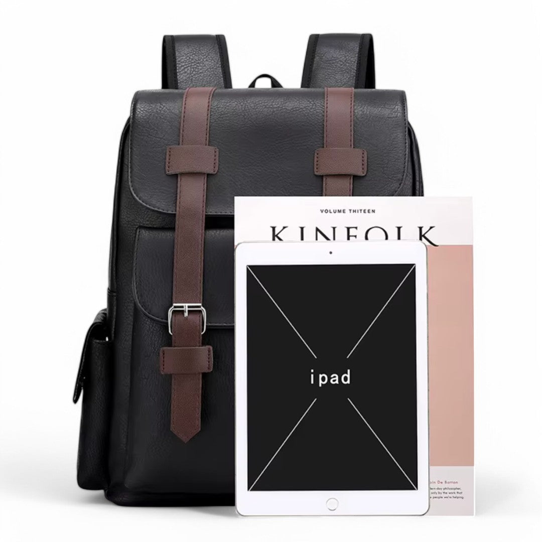 Sac à dos homme tendance en simili cuir 20L – CasualPro – Havresacs