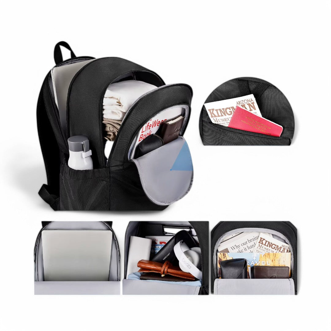 Sac à dos anti-vol avec USB 25L pour femme – SecureTravelPro – Havresacs