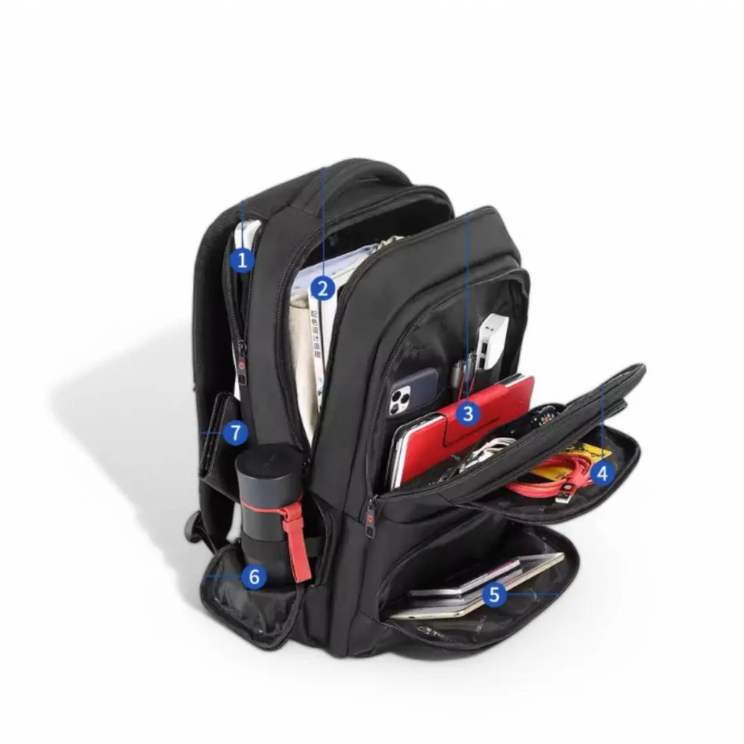 Sac à dos noir pour avion PC 15 pouces, voyage cabine – Havresacs - HavreS