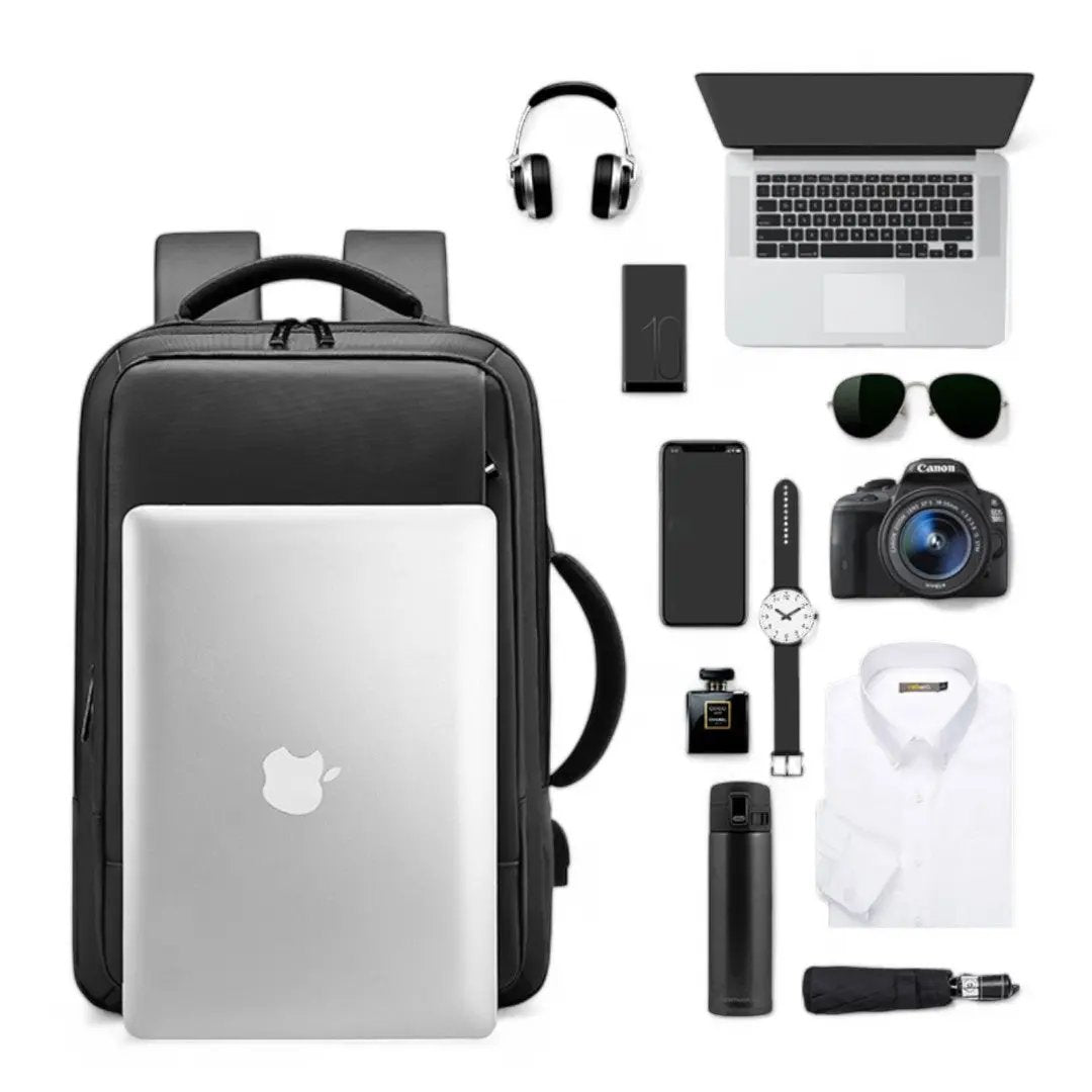 Sac à dos noir extensible 20-30L voyage, PC 15 pouces – Havresacs - HavreS