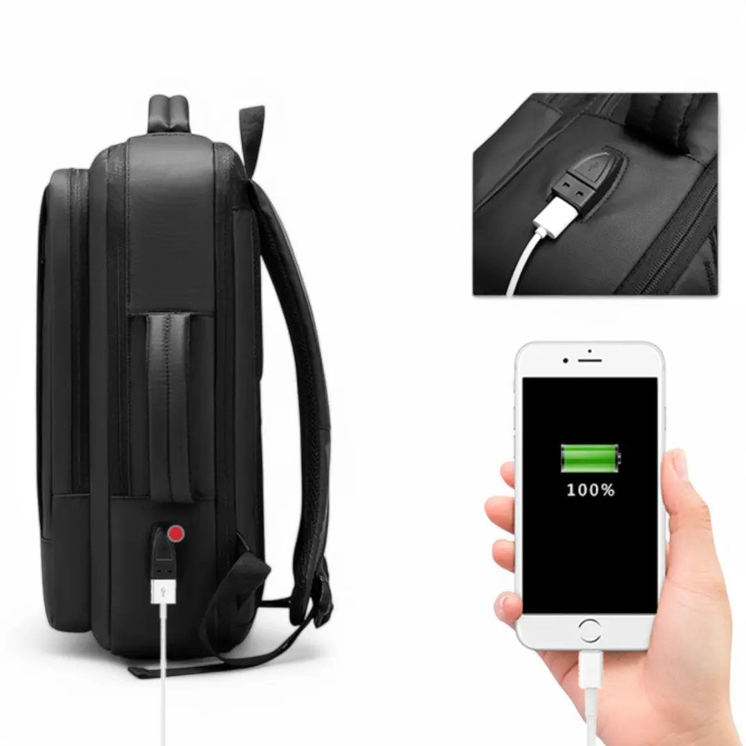 Sac à dos noir extensible 20-30L voyage, PC 15 pouces – Havresacs - HavreS