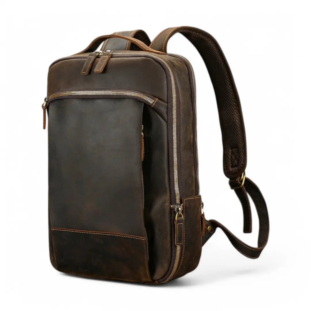 Sac à dos en cuir vintage pour homme tendance, pc 15" - Havresacs - HavreS