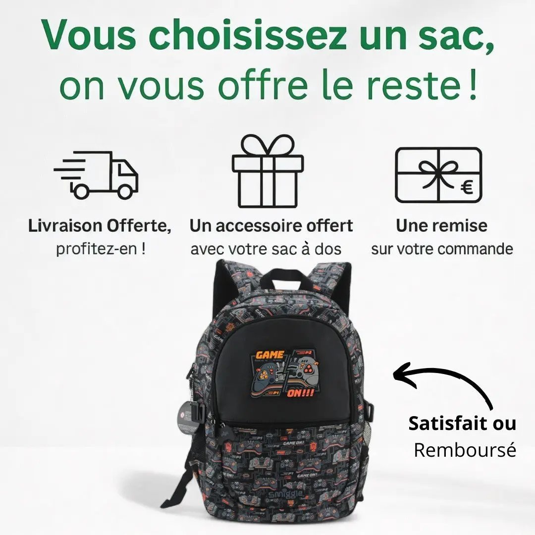 Cartable Garçon Console - École Maternelle/Primaire | Havresacs HavreSacs