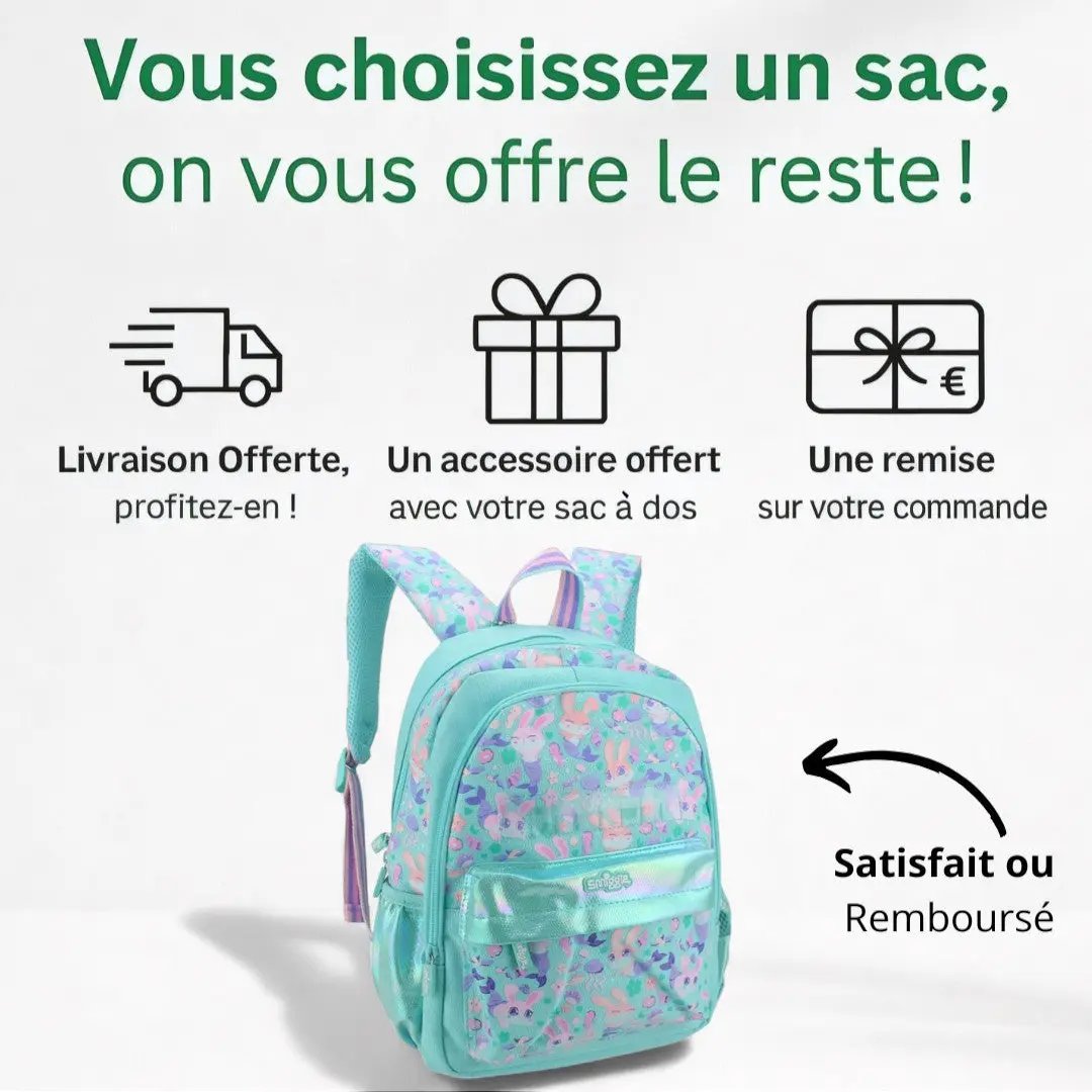 Cartable Fille Maternelle/Primaire - Sirène Lapin | Havresacs HavreSacs
