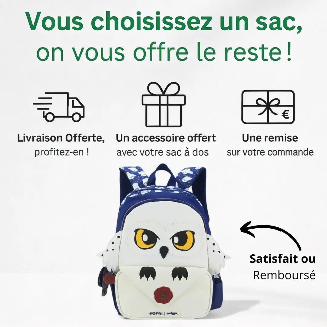 Cartable CP Garçon Hibou - Confort et Fantaisie | Havresacs HavreSacs
