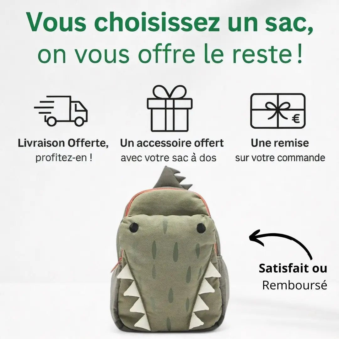 Cartable Crocodile Maternelle - Fun et Résistant | Havresacs HavreSacs