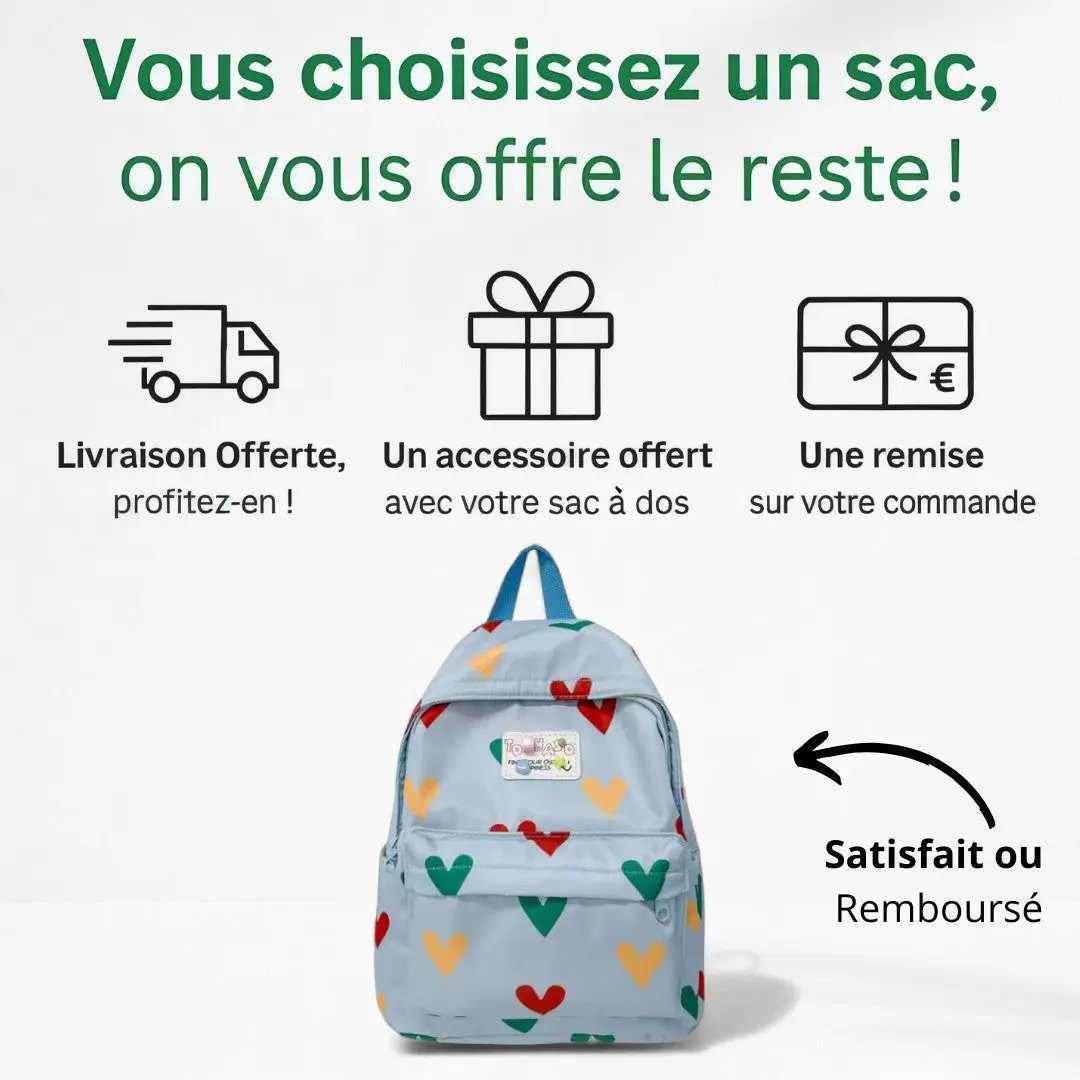 Cartable Maternelle Fille CP - Coeurs Confort et Style | Havresacs HavreSacs