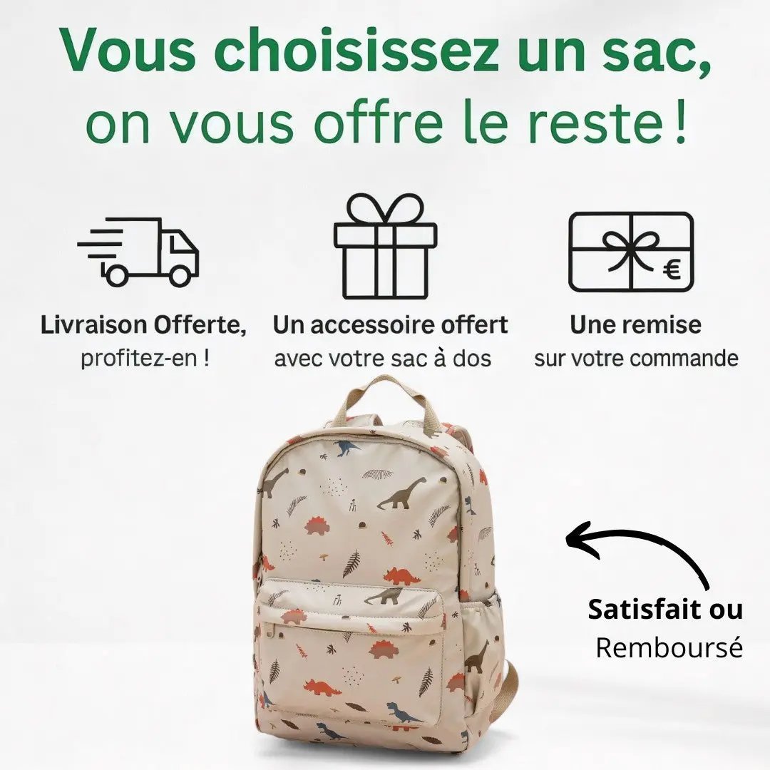 Cartable Enfant CP/Primaire - Dinosaure Étanche et Fun | Havresacs HavreSacs