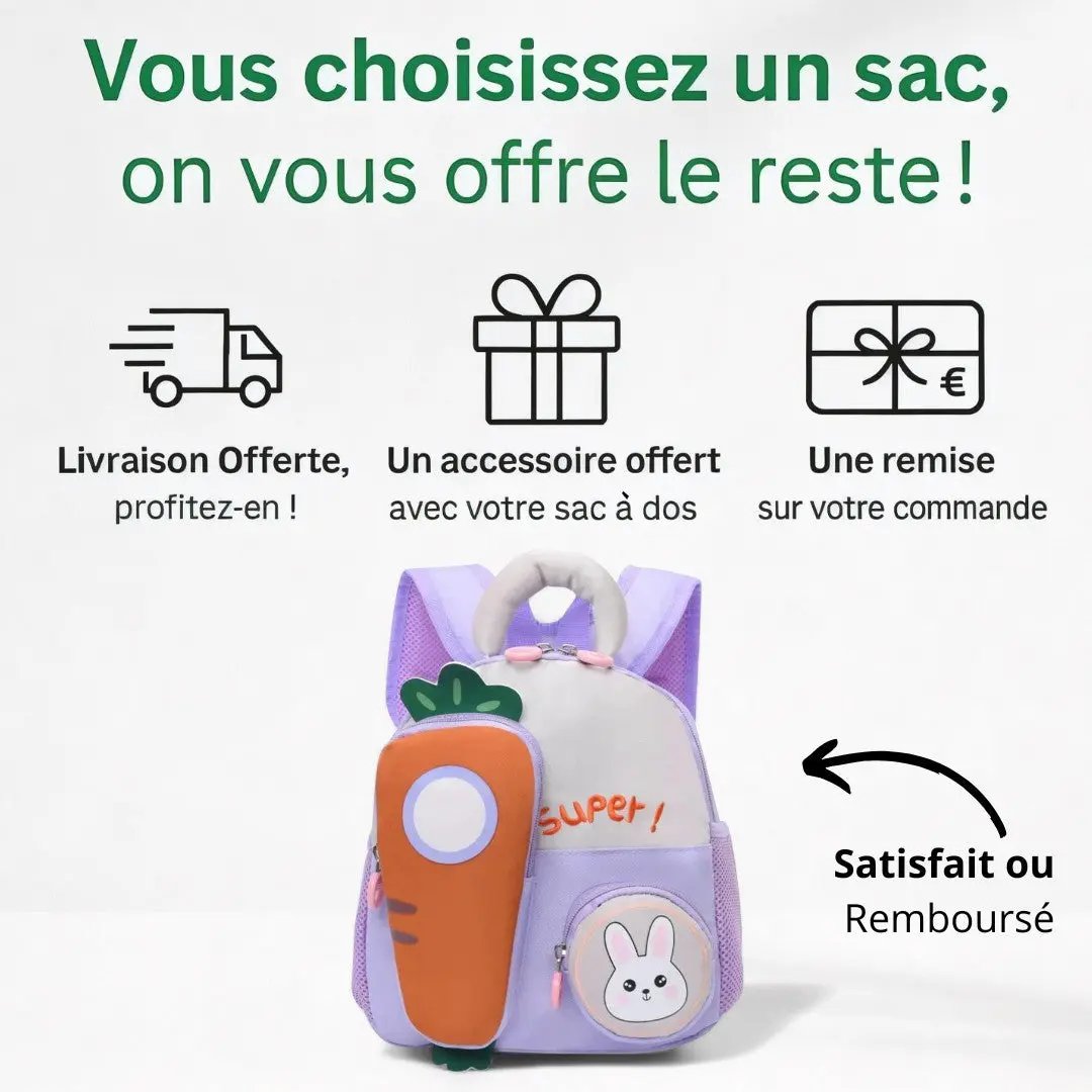 Cartable Fille Maternelle CP - Lapin Mignon | Havresacs HavreSacs